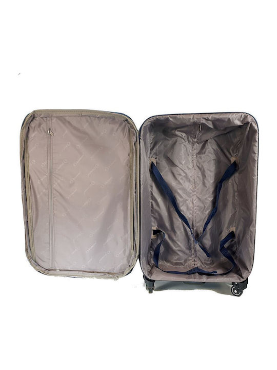 Diplomat Reisesammlung Koffer Stoff Blau Maximale Höhe 66cm mit 4 Räder Set 2 Stück
