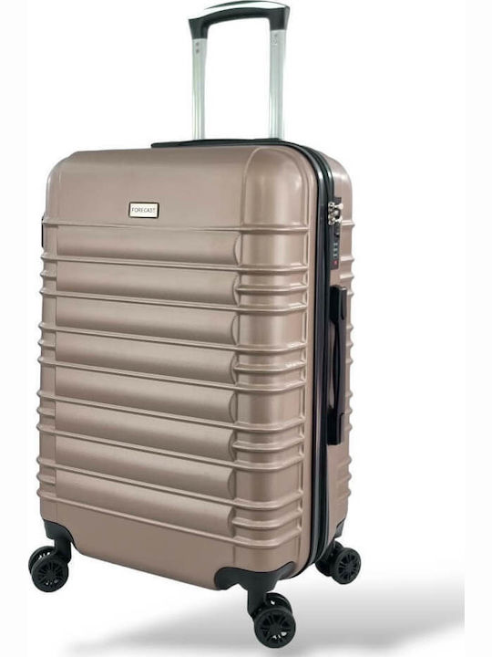 Forecast Dq2207-24 Medium Travel Suitcase Hard Gold with 4 Wheels Height 65cm dq2207-24-xryso