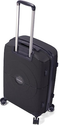 Benzi Large Travel Suitcase Hard Black with 4 Wheels Height 75cm