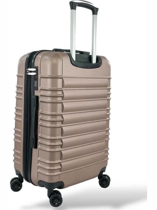 Forecast Dq2207-24 Medium Travel Suitcase Hard Gold with 4 Wheels Height 65cm dq2207-24-xryso