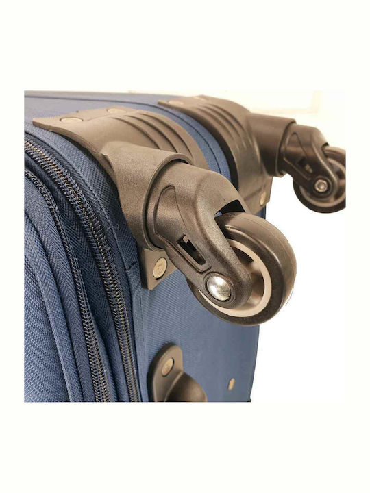 Diplomat Reisesammlung Koffer Stoff Blau Maximale Höhe 66cm mit 4 Räder Set 2 Stück