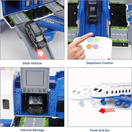 Large Police Plane Zola Multifunctional Foldable Parking Crane Cars Included Dimensions 37-63