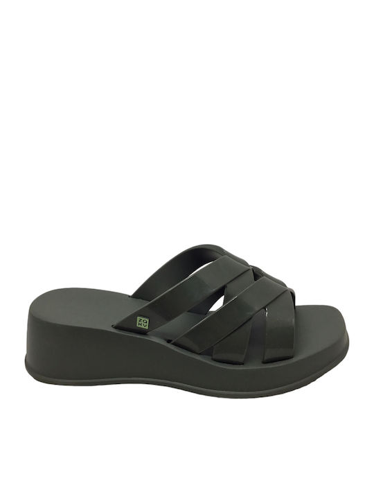 Șlapi În Stil Pălării în Culoare Kaki