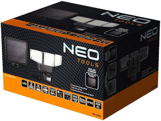 Neo Tools Соларна Светлина 10W 1000лм с Датчик за Движение IP65