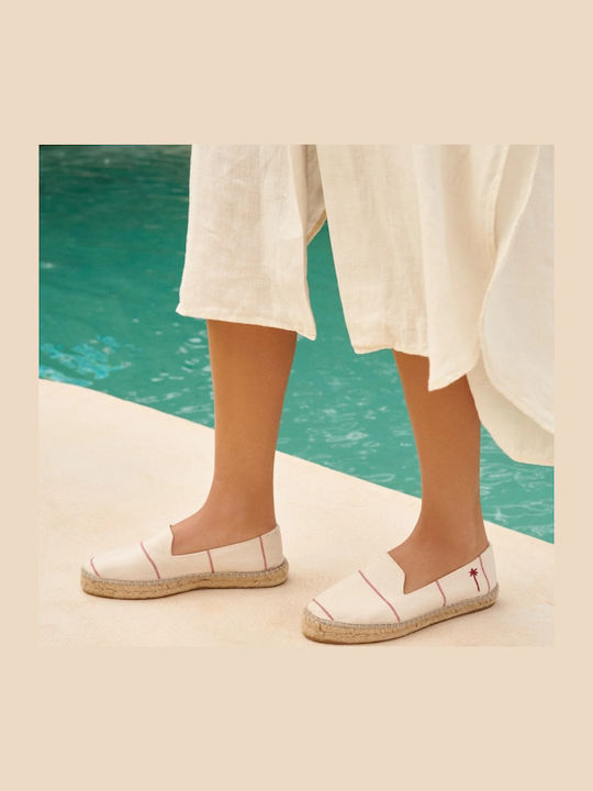 Portofino Stoff Damen Espadrilles in Beigen Farbe
