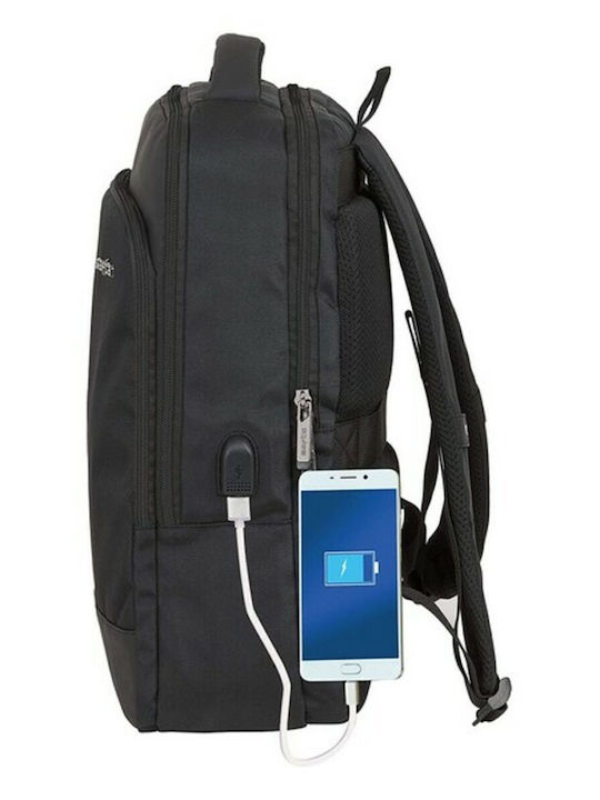 Safta Business Laptop Backpack for 15.6" with USB Port in Black Color