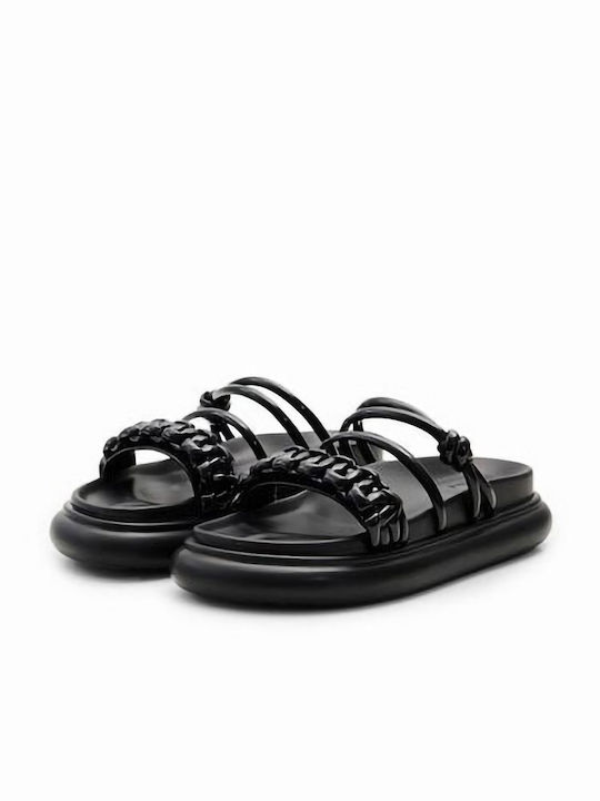 Desigual Frauen Flip Flops in Schwarz Farbe