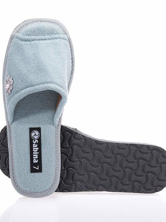 Sabina Sa194 Grey Terry Slippers