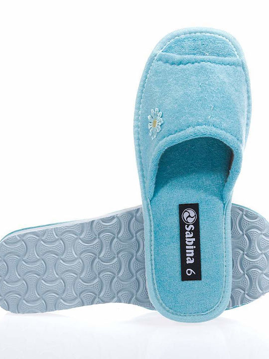 Sabina Sa193 Blue Towel Slippers