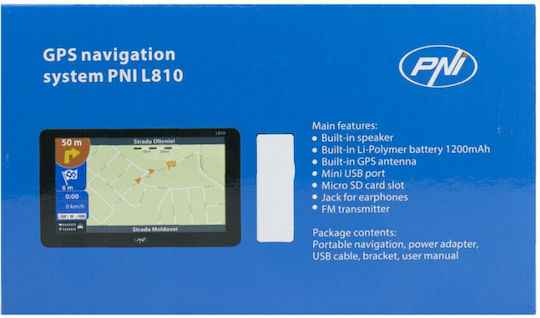 PNI Dispozitiv de Navigație GPS cu Ecran 7" USB & Slot card