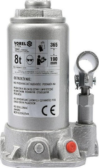 Vorel Υδραυλικός Γρύλος Μπουκάλας με Δυνατότητα Ανύψωσης έως 36.5εκ. και Φορτίο Βάρους έως 5 Τόνους