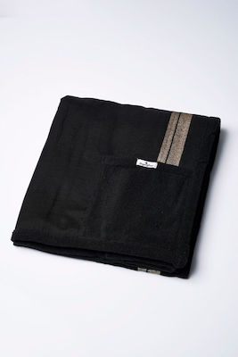 SugarFree Beach Towel Black 180x100cm.