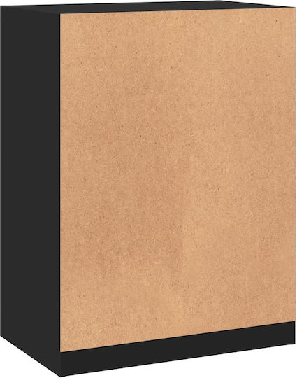 Bibliotecă Neagră 77x48x102 cm