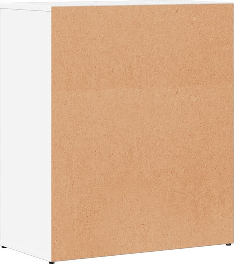 Дървен Бял Офисен Шкаф 60x31x70см