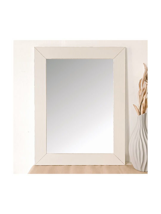 Korres Craft Wall Mirror with Wooden Frame 90x70cm 1pcs