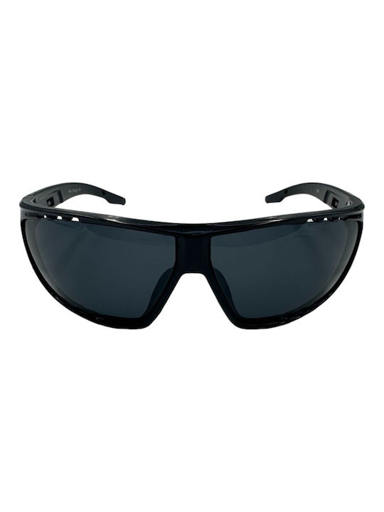 V-store Sunglasses with Black Plastic Frame and Black Lens 130-01