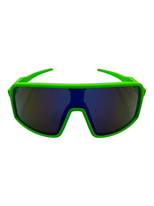 V-store Sunglasses with Green Plastic Frame and Gray Lens 1009-03