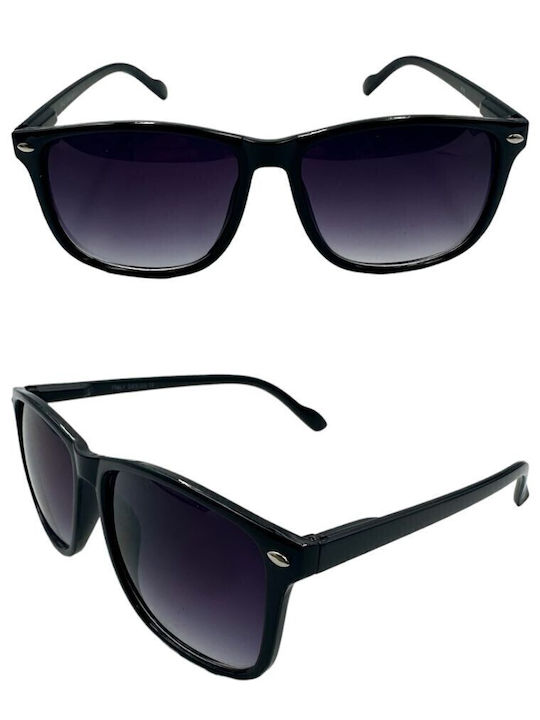 V-store Unisex Sunglasses with Black Plastic Frame and Black Gradient Lens 616-03