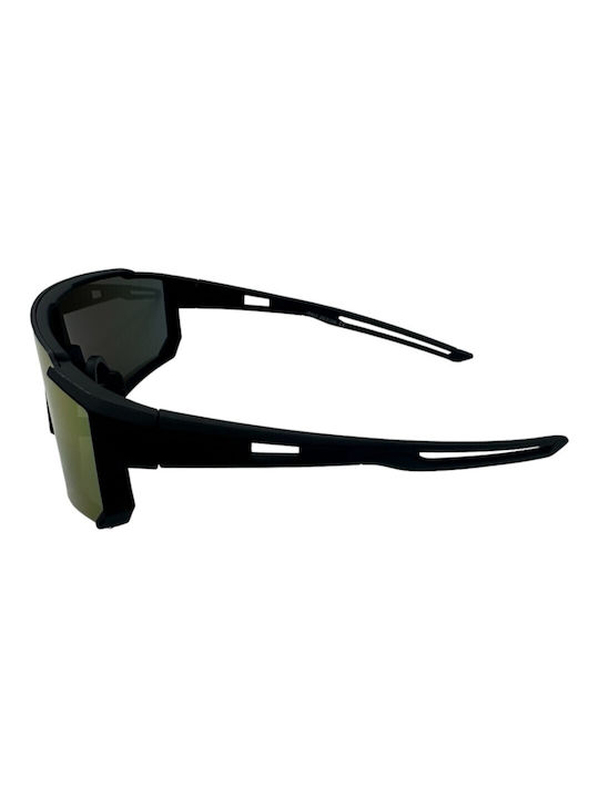 V-store Unisex Γυαλιά Ηλίου με Μαύρο Κοκκάλινο Σκελετό και Πολύχρωμο Καθρέφτη Φακό 9815-02
