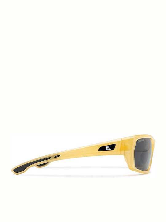 CressiSub Sunglasses with Yellow Plastic Frame and Gray Lens XDB101750