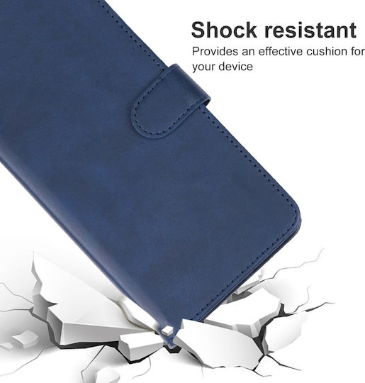 Redmi A3 Wallet Leather / Synthetic Leather / Silicone Blue (Xiaomi Redmi A3)
