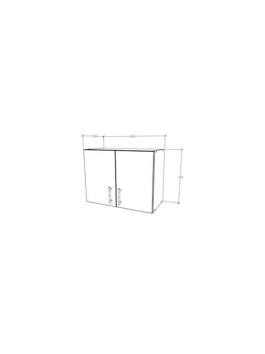 Karo Ντουλάπι Κρεμαστό Stejar Sonoma Inchis/alb 60x30x45εκ.