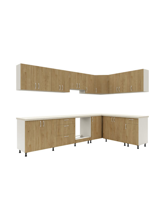 Karo Floor Cabinet Lemn Natural/alb 40x50x80pcs
