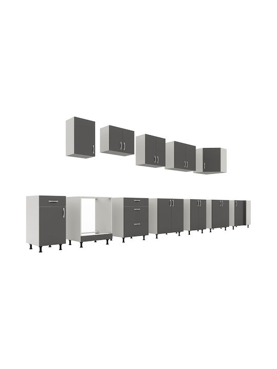 Cabinet Wall Antracit/alb 40x30x60pcs