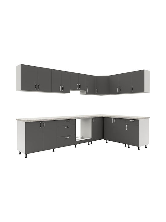 Cabinet Wall Antracit/alb 40x30x60pcs