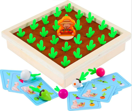 Memory Game - Carrot Farm Montessori Joc Educațional de Cunoștințe din Lemn