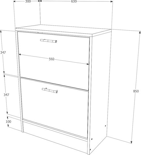 Ξύλινη Rin 63x30x85cm