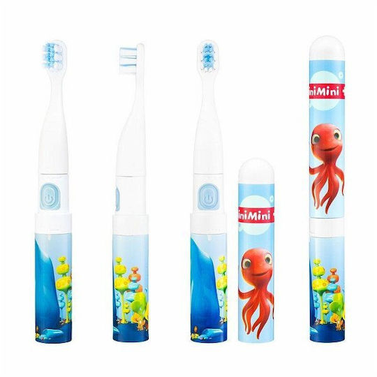 Vitammy Smile Children's Electric Toothbrush for 3+ Years Octopus with Replacement Heads & Travel Case