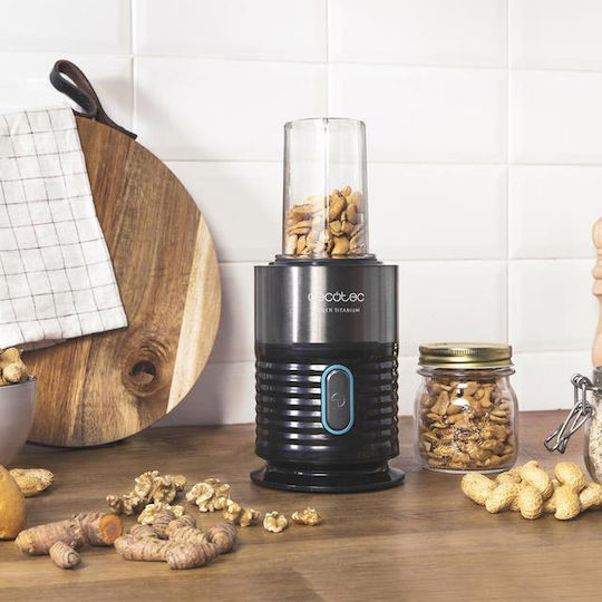 Cecotec Power Titanium Μπλέντερ με Πλαστική Κανάτα 600 ml 650W Inox