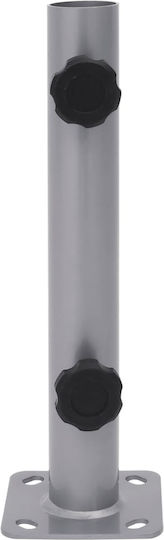 vidaXL Стойка за чадър от Метал Silver 32x32x30см