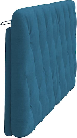 vidaXL Stoff-Kopfstütze für Betten Blau 162x48cm