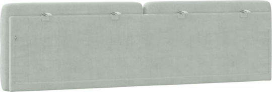 vidaXL Fabric Back Cushion for Bed Headboard Light Gray 182x48cm