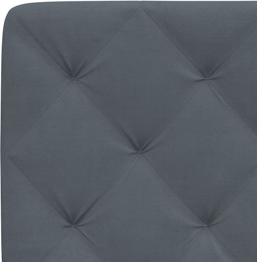 vidaXL Stoff-Kopfstütze Für Bett Dunkelgrau 142x48cm