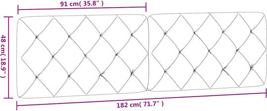 vidaXL Μαξιλάρι για Κεφαλαρι Υφασμάτινο Ροζ 182x48cm