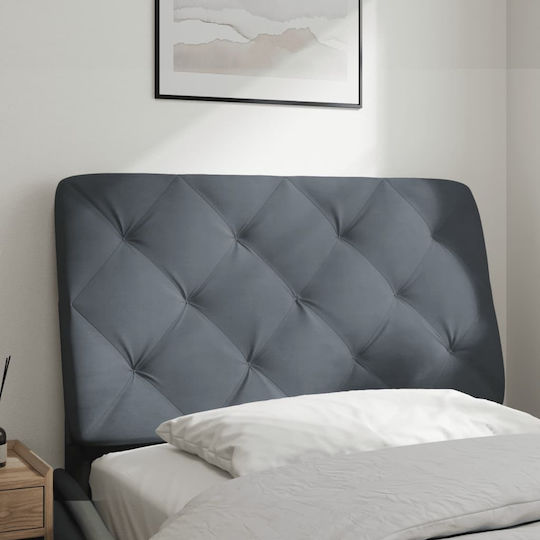 vidaXL Pernă Pentru Tăblie De Pat Din Țesătură Gri Închis 92x48cm
