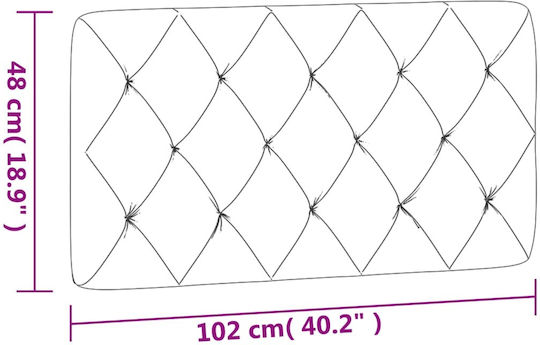 vidaXL Μαξιλάρι για Κεφαλαρι Υφασμάτινο Ροζ 102x48cm