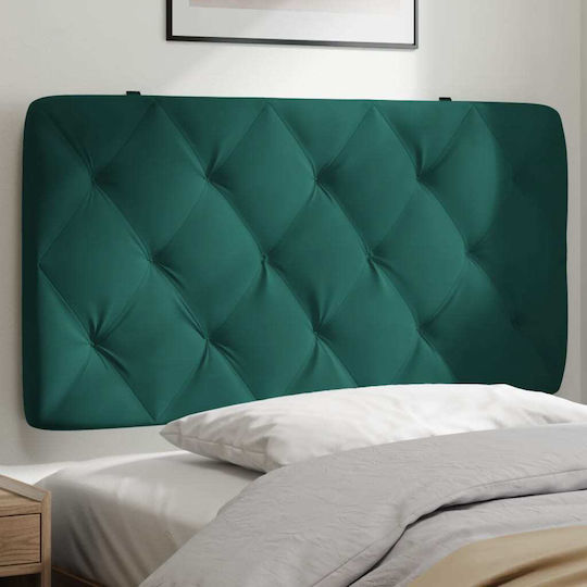 vidaXL Fabric Bed Headboard Cushion Dark Green 102x48cm