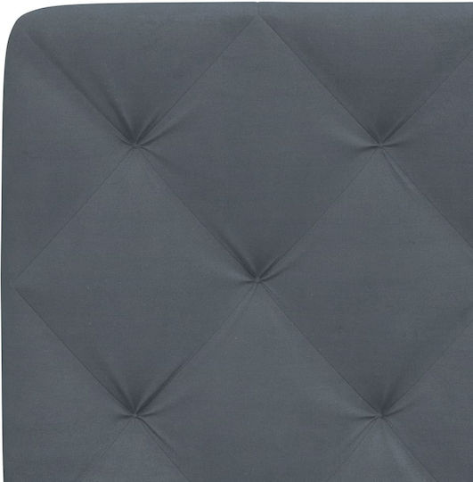vidaXL Pernă Pentru Tăblie De Pat Din Țesătură Gri Închis 92x48cm