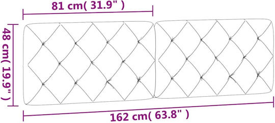 vidaXL Μαξιλάρι για Κεφαλαρι Υφασμάτινο Ροζ 162x48cm