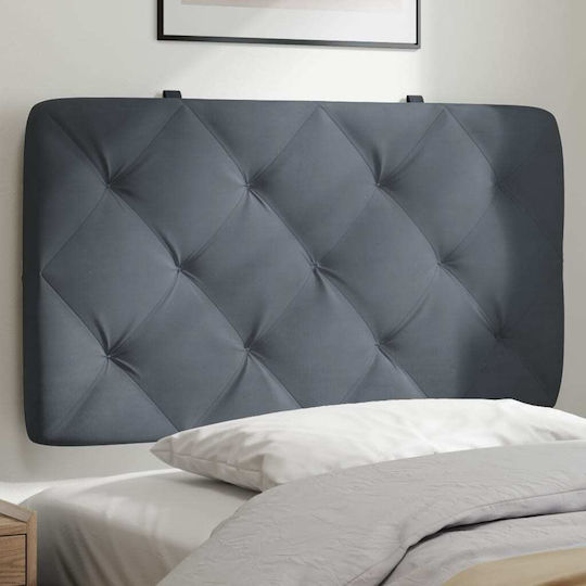 vidaXL Pernă Pentru Tăblie De Pat Din Țesătură Gri Închis 92x48cm