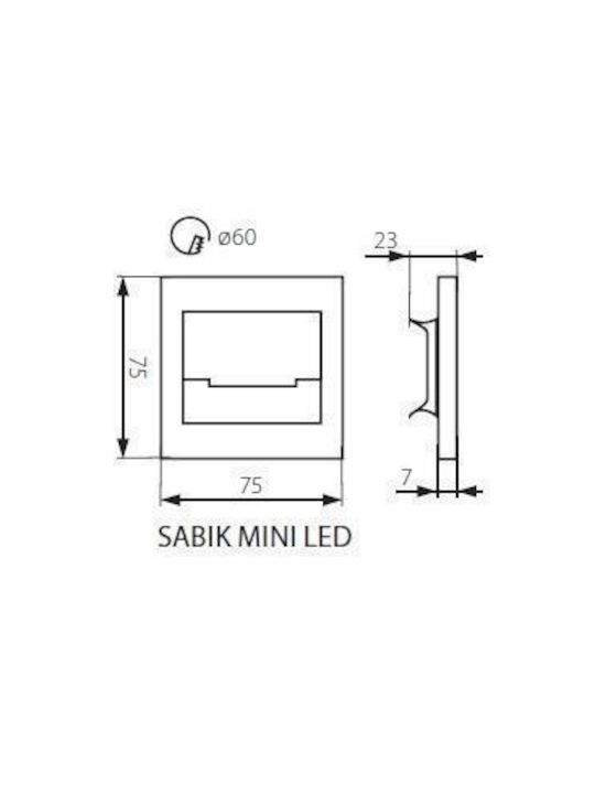 Kanlux Осветително тяло За стена LED Бял 10см.