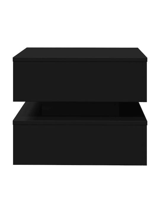 Square Side Wooden Coffee Table Black W50xL50xH40cm