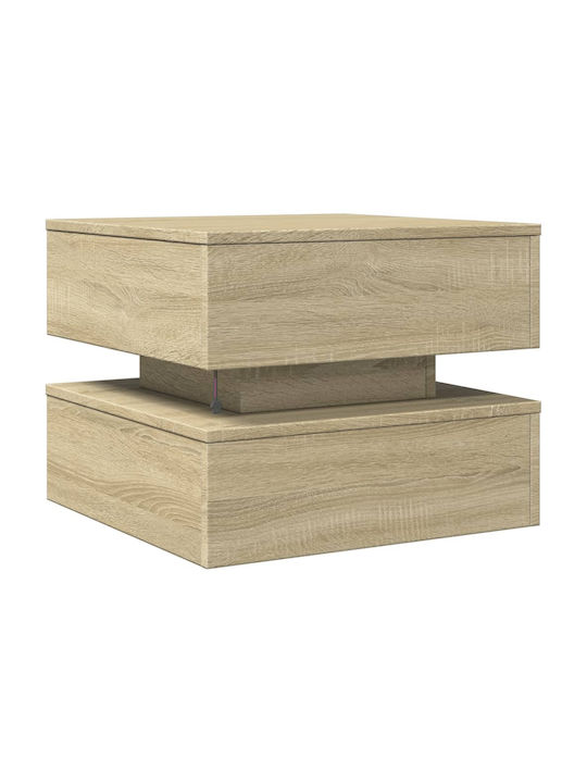Square Side Table Wooden Brown M50xL50xH40cm