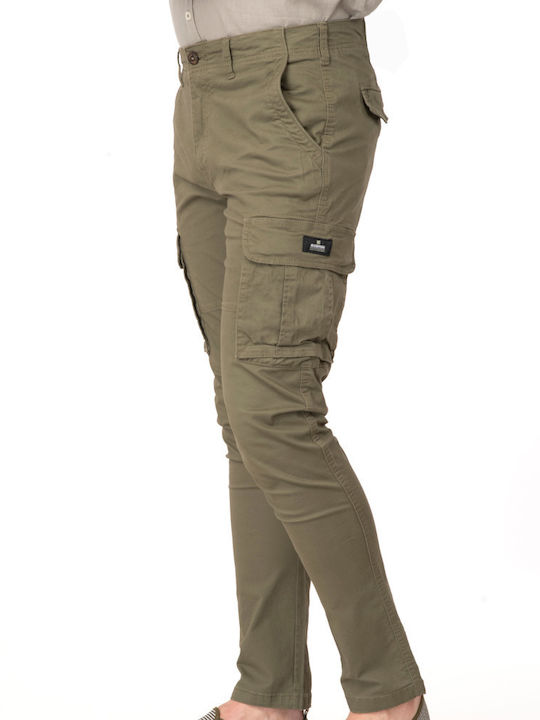 Rebase Herrenhose Cargo Elastisch Lt. Khaki