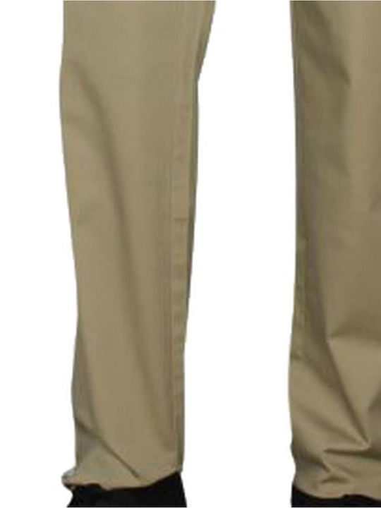 Hose Chino Elastisch in Schlanker Passform Beige