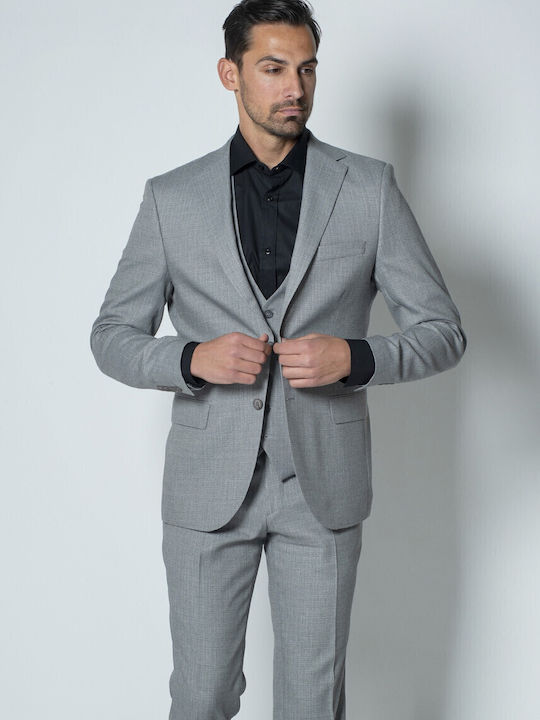 Men's Suit Jacket Regular Fit Gray